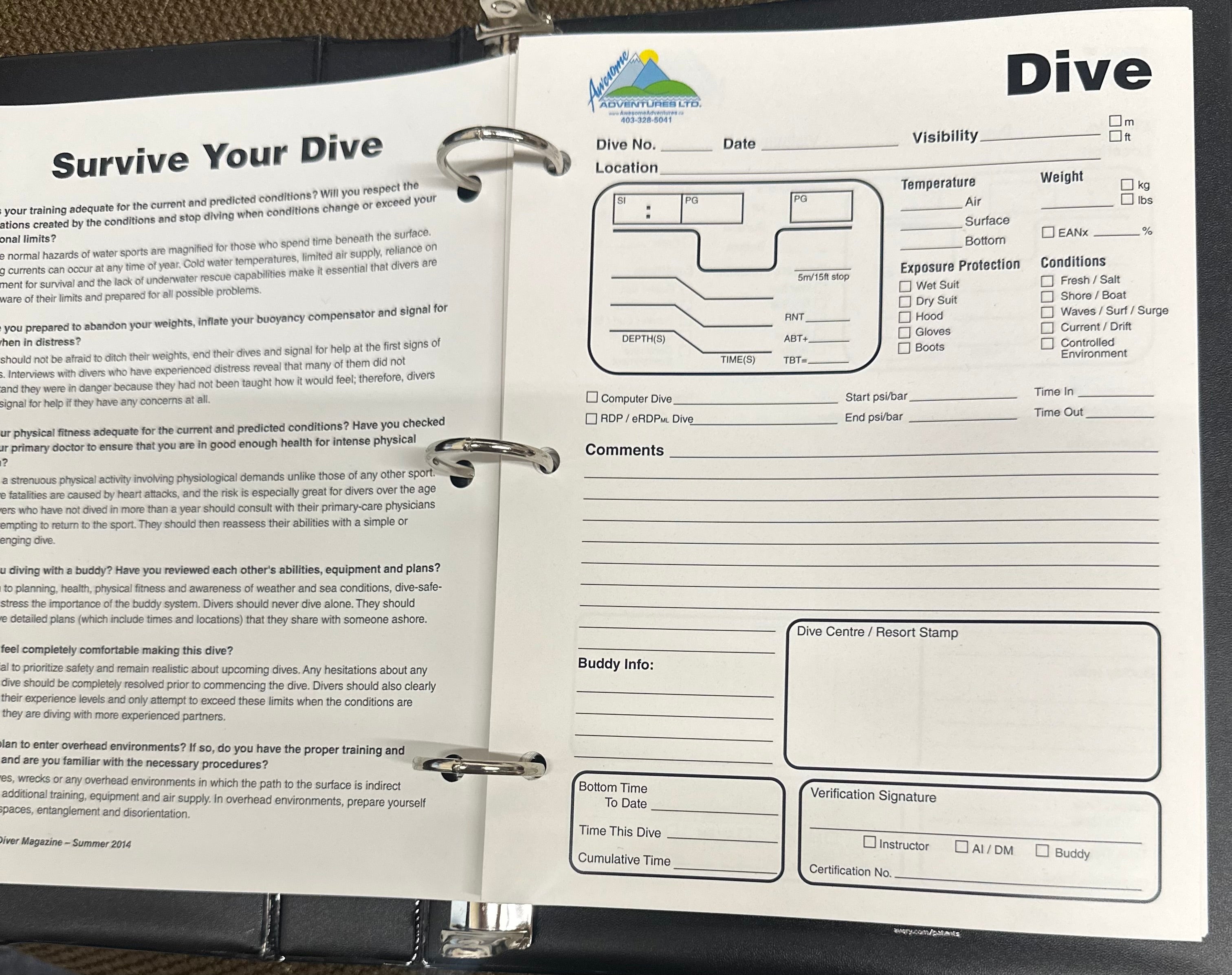 Awesome Adventure Logbook