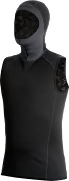 Exowear Hooded Vest Unisex LG Blk/Grey Wetsuit