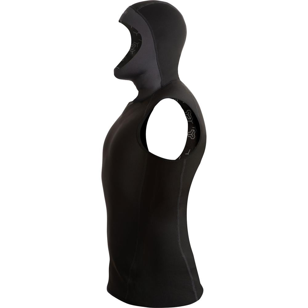 Exowear Hooded Vest Unisex LG Blk/Grey Wetsuit
