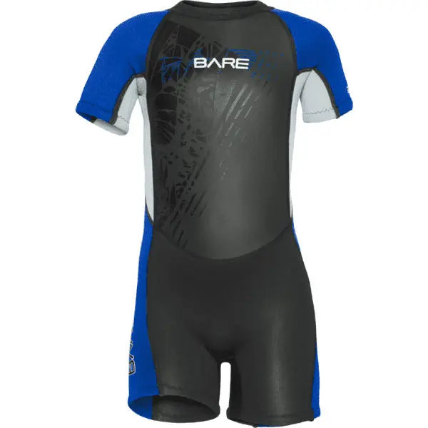 Bare 2mm MantaYouth Shorty Wetsuit Blue 12